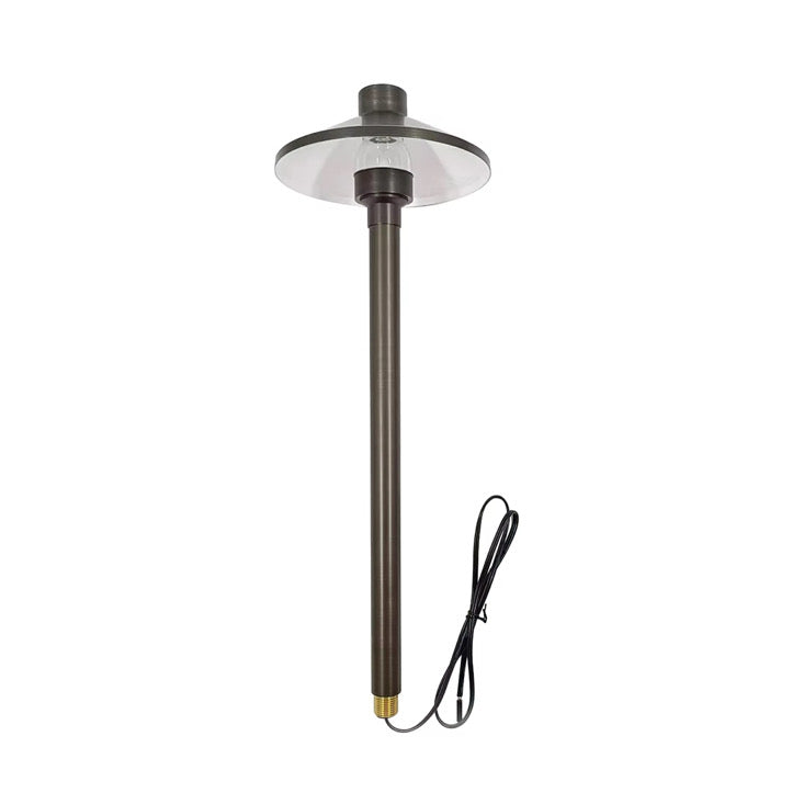 Core Elegance Brass Path Light – 6” Wide Shade – 12V