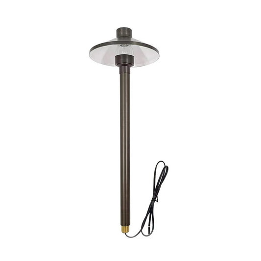 Core Elegance Brass Path Light – 6” Wide Shade – 12V