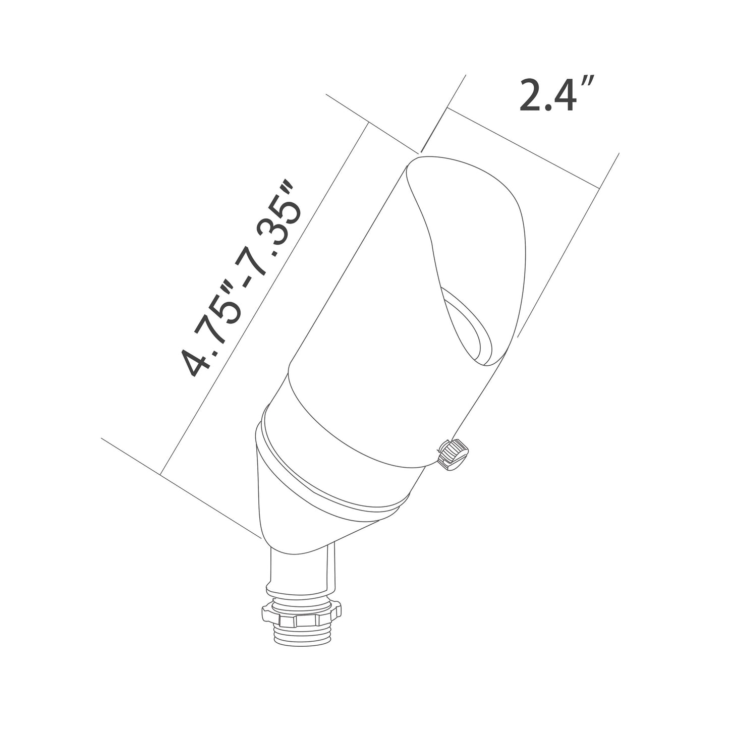 Core Elegance Adjustable Brass Landscape Spotlight