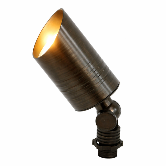 Mini Brass LED Up Light – 12V – Compact Adjustable Fixture