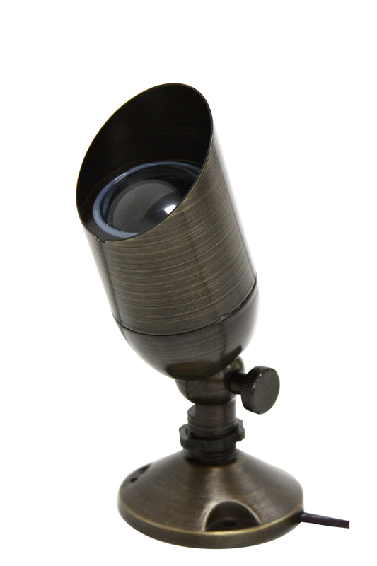 Core Elegance Compact Brass 12V Landscape Spotlight – Directional Outdoor Uplight