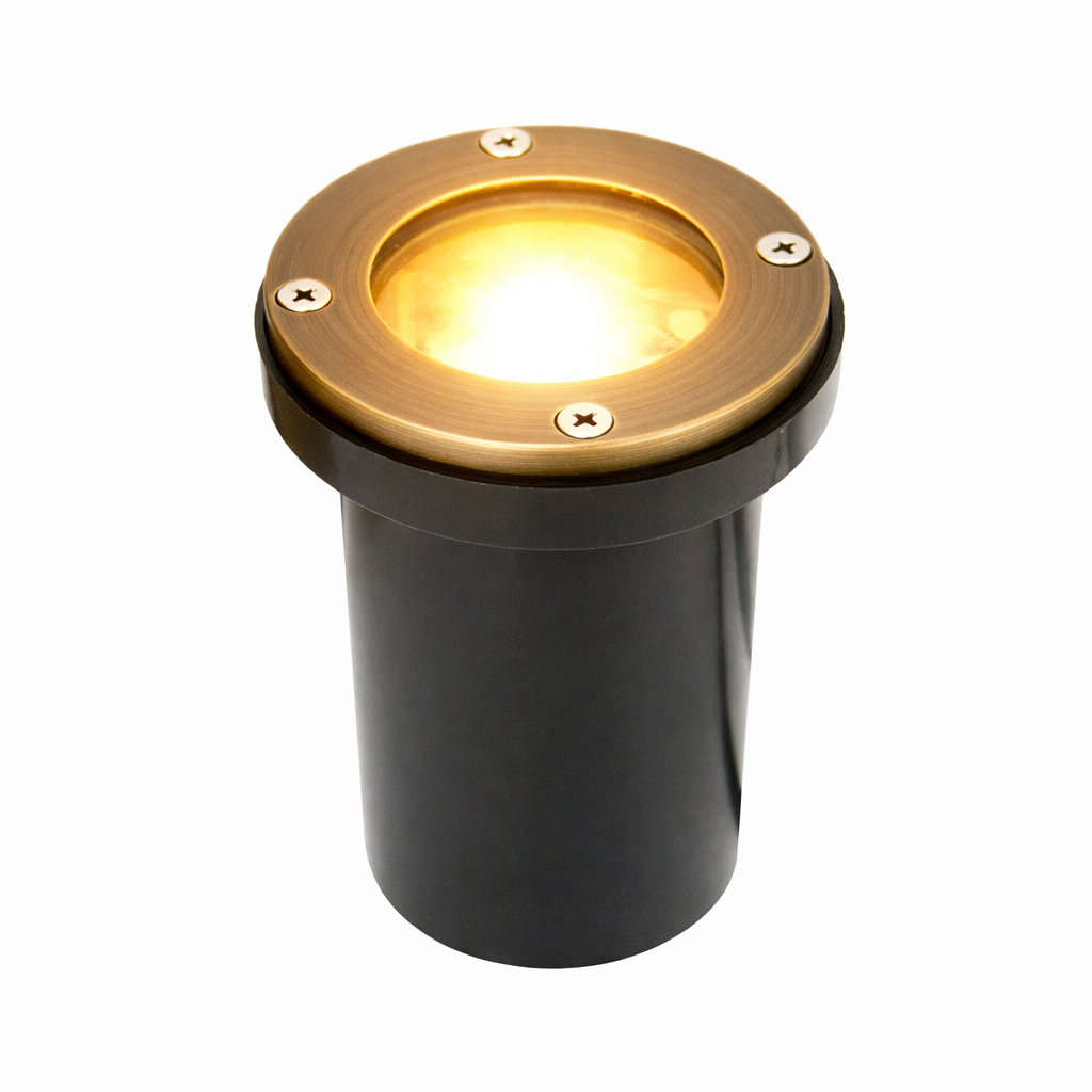 Core Elegance TerraGlow 4” In-Ground Well Light (12V Brass LED)
