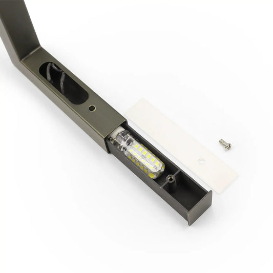Core Elegance L-Shaped LED Path Light – Solid Brass – 12V – Antique Bronze Finish