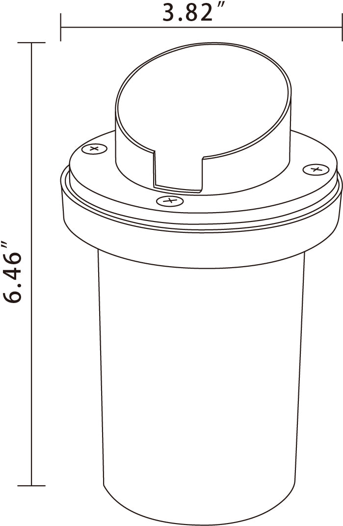 Core Elegance TerraShield 4” Directional In-Ground Well Light (12V Brass LED)